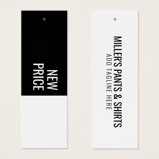 Moderne nieuwe prijs Bedrijfsnaam Hang Label Mini Visitekaartjes (Voorkant /achterkant)