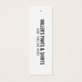 Moderne nieuwe prijs Bedrijfsnaam Hang Label Mini Visitekaartjes (Achterkant)