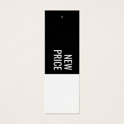 Moderne nieuwe prijs Bedrijfsnaam Hang Label Mini Visitekaartjes (Voorkant)