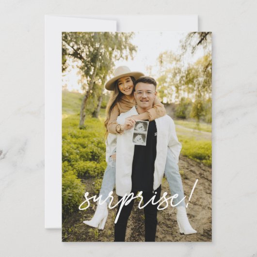 Moderne Nieuwe Tante/Grootouders/Nana Zwangerschap Aankondiging (Voorkant)