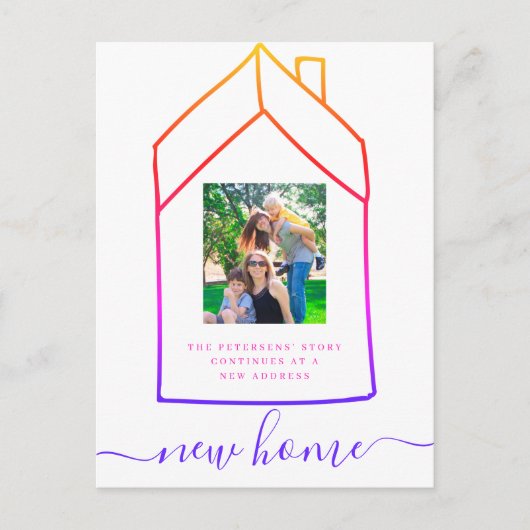 Moderne nieuwe thuiswijziging van adres bewegend b aankondigingskaart (Voorkant)