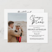 Moderne nieuwe wedloop wijziging plannen DatumR Briefkaart (Voorkant / Achterkant)