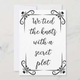 Moderne Nieuwgehuwden Elopement aankondigingen