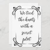 Moderne Nieuwgehuwden Elopement aankondigingen (Voorkant / Achterkant)