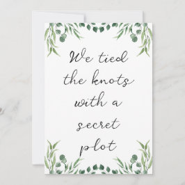 Moderne Nieuwgehuwden Elopement aankondigingen