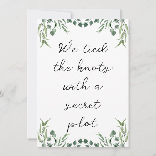 Moderne Nieuwgehuwden Elopement aankondigingen (Voorkant)