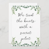 Moderne Nieuwgehuwden Elopement aankondigingen (Voorkant / Achterkant)