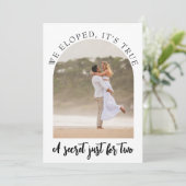 Moderne Nieuwgehuwden Elopement aankondigingen (Staand voorkant)