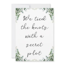 Moderne Nieuwgehuwden Elopement aankondigingen