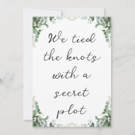 Moderne Nieuwgehuwden Elopement aankondigingen