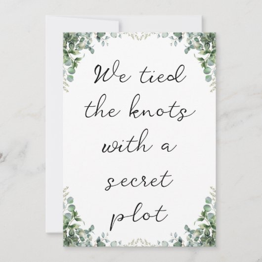 Moderne Nieuwgehuwden Elopement aankondigingen (Voorkant)