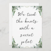 Moderne Nieuwgehuwden Elopement aankondigingen (Voorkant / Achterkant)