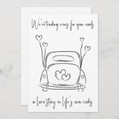 Moderne Nieuwgehuwden Elopement aankondigingen (Voorkant / Achterkant)