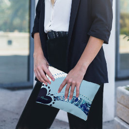 Moderne Nieuwigheid Aangepaste Naam Blauw & Wit Etui