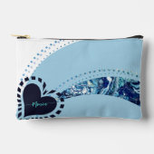Moderne Nieuwigheid Aangepaste Naam Blauw & Wit Etui (Voorkant)