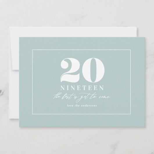 Moderne nieuwjaars typografische feestdagen feestdagenkaart (Voorkant)