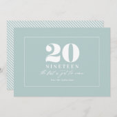 Moderne nieuwjaars typografische feestdagen feestdagenkaart (Voorkant / Achterkant)