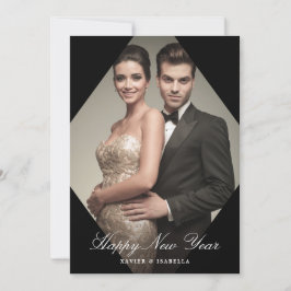 Moderne nieuwjaarsdag fotofeestdag feestdagenkaart