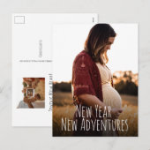 Moderne nieuwjaarsdag - Moederfoto's Feestdagenkaart (Voorkant / Achterkant)