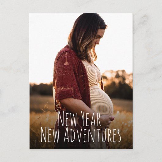 Moderne nieuwjaarsdag - Moederfoto's Feestdagenkaart (Voorkant)