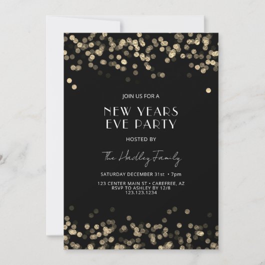 Moderne nieuwjaarsfeest kaart (Voorkant)