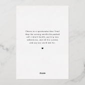 Moderne Nieuwjaarsgroet Minimalistisch Script Foto Folie Feestdagenkaart (Achterkant)