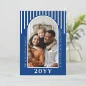 Moderne Nieuwjaarskaart Bericht op Achterkant Feestdagenkaart (Staand voorkant)