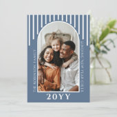 Moderne Nieuwjaarskaart Bericht op Achterkant Feestdagenkaart (Staand voorkant)