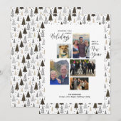 Moderne Nieuwjaarskaarten Nieuwejaars Collage Hand Feestdagenkaart (Voorkant / Achterkant)