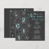 Moderne nieuwjaarsuitnodiging voor nieuwkomers kaart (Voorkant / Achterkant)