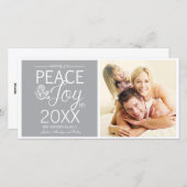 Moderne Nieuwjaarswensen Vrede en Vreugde Feestdagenkaart (Voorkant / Achterkant)