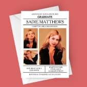 Moderne Nieuwsbrief Foto Afstuderen Kaart