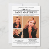 Moderne Nieuwsbrief Foto Afstuderen Kaart (Voorkant)