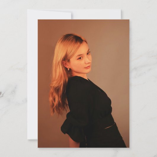 Moderne Nieuwsbrief Foto Afstuderen Kaart (Achterkant)