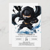 Moderne Ninja Martial Arts Verjaardag Kaart (Voorkant / Achterkant)