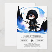 Moderne Ninja Training Verjaardag Kaart (Voorkant / Achterkant)