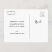 Moderne Noel Prettige feestdagen Gift Labels Holid Briefkaart (Achterkant)