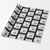 Moderne Noir 30e Verjaardag Couture Inpakpapier (Uitgerold)