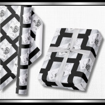 Moderne Noir 30e Verjaardag Couture Inpakpapier