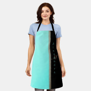 Moderne noir kant en rits illusie schort