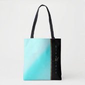 Moderne noir kant en rits illusie tote bag (Voorkant)