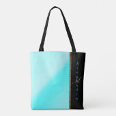 Moderne noir kant en rits illusie tote bag (Achterkant)