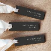 Moderne Noir Wedding Naam Plaats Kaarten