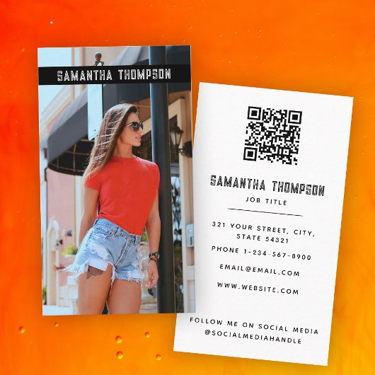 Moderne noodlijdende professionele fotografie foto visitekaartje