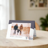 Moderne Noordse Cabin Kerstmis Feestdagen Kaart