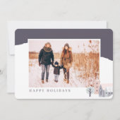 Moderne Noordse Cabin Kerstmis Feestdagenkaart (Voorkant)