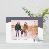 Moderne Noordse Cabin Kerstmis Feestdagenkaart (Staand voorkant)