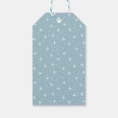 Moderne Noordse winter dennenbomen Kerstvakantie Cadeaulabel (Achterkant)