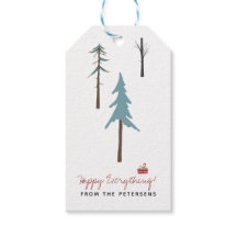 Moderne Noordse winterpijnbomen Kerst feestdagen