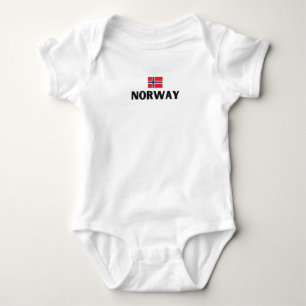 Moderne Noorwegen Scandinavië Vlag Land Souvenir Romper